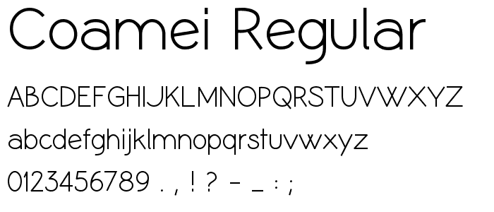 Coamei Regular font